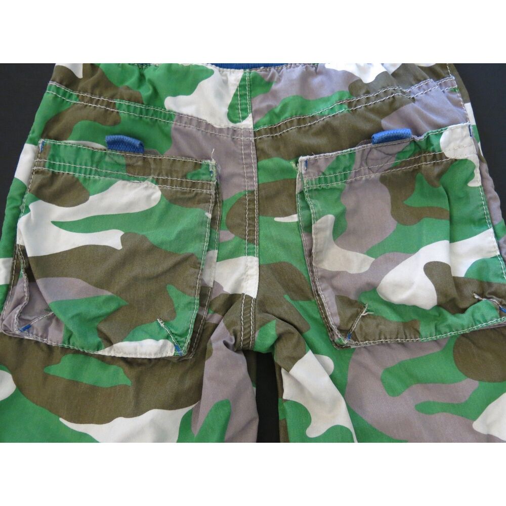 Mini Boden boys Shorts 7 technos cargo green gray camouflage camo pull on techno - Picture 8 of 8